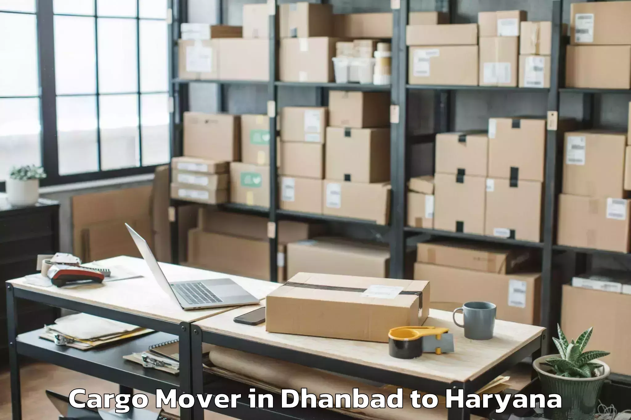 Book Dhanbad to Khanpur Kalan Cargo Mover